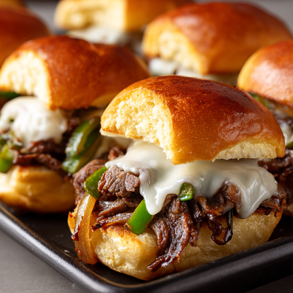 Easy Philly Cheesesteak Sliders