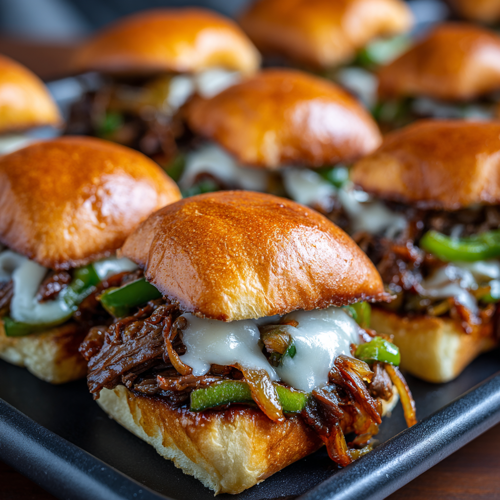 Easy Philly Cheesesteak Sliders