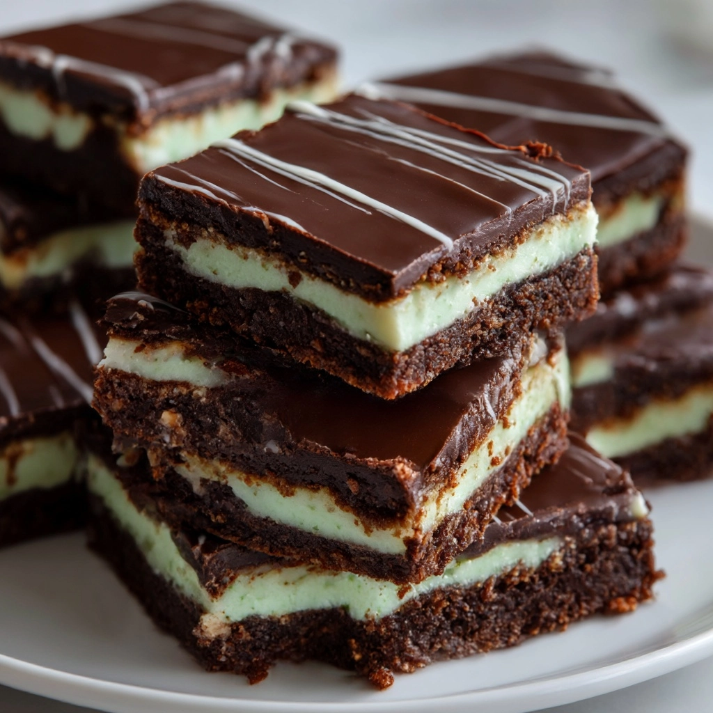 Mint Fudge Stuffed Brownies Recipe - Recipe Image