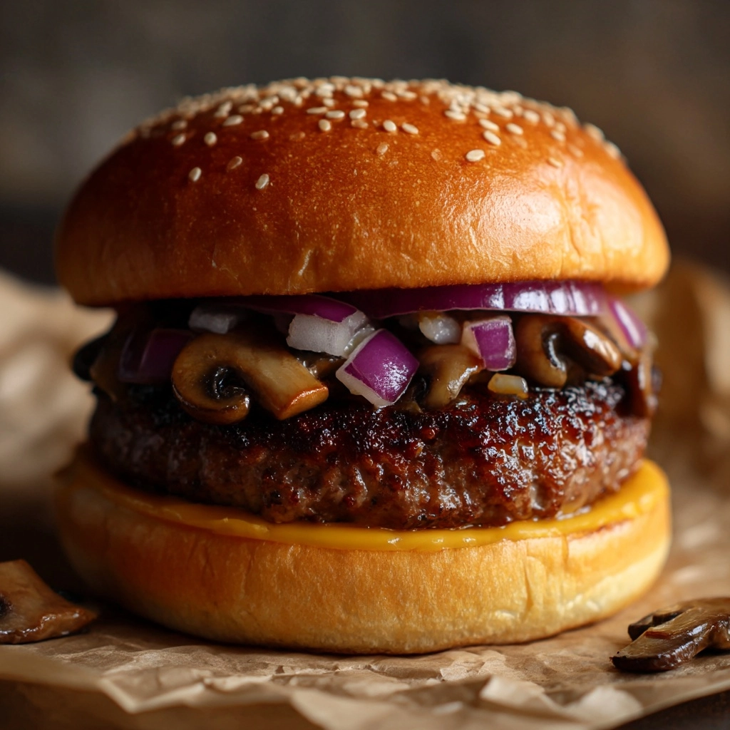 Gorgonzola Stuffed Burgers Recipe - Recipe Image