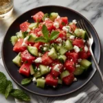 Watermelon Salad with Feta and Cucumber Recipe