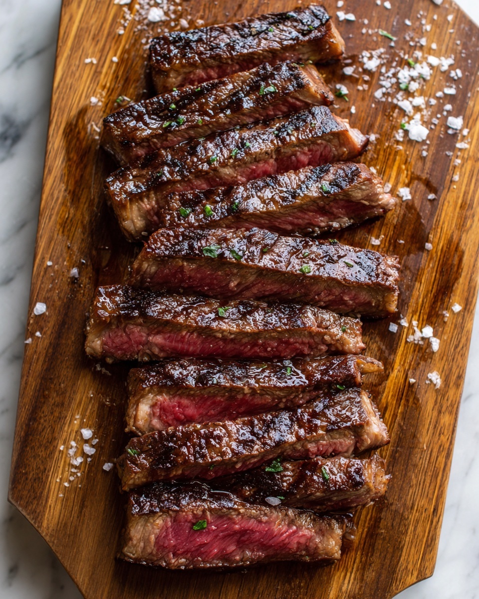 Grilled Balsamic and Garlic Flank Steak Recipe - Recipe Image