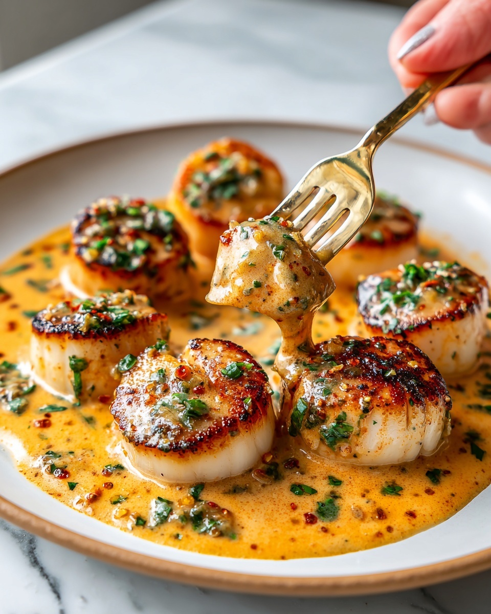 Seared Scallops with Cajun Cream Sauce Recipe - Recipe Image