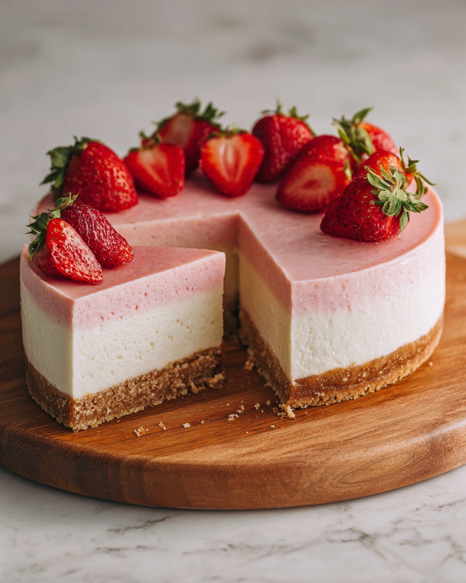 Vegan Strawberry Cheesecake Recipe - Recipe Image