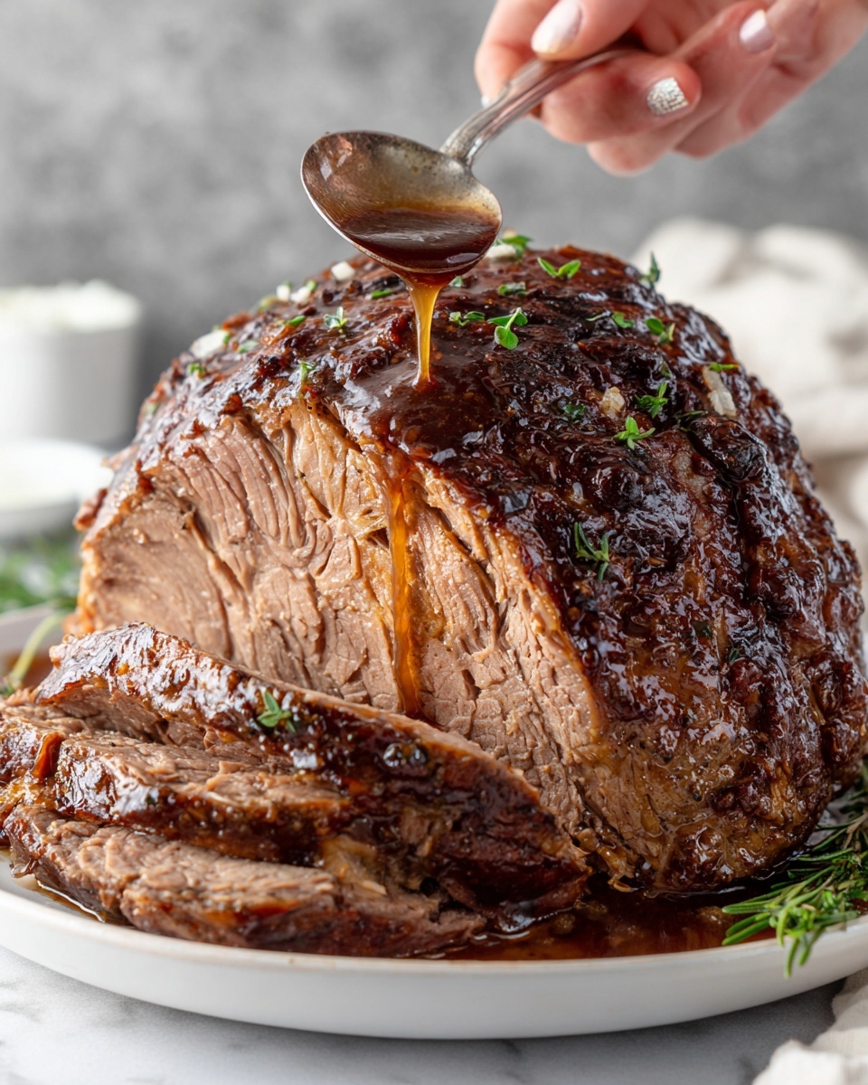 Slow-Cooked Honey-Glazed Lamb Shoulder Recipe - Recipe Image