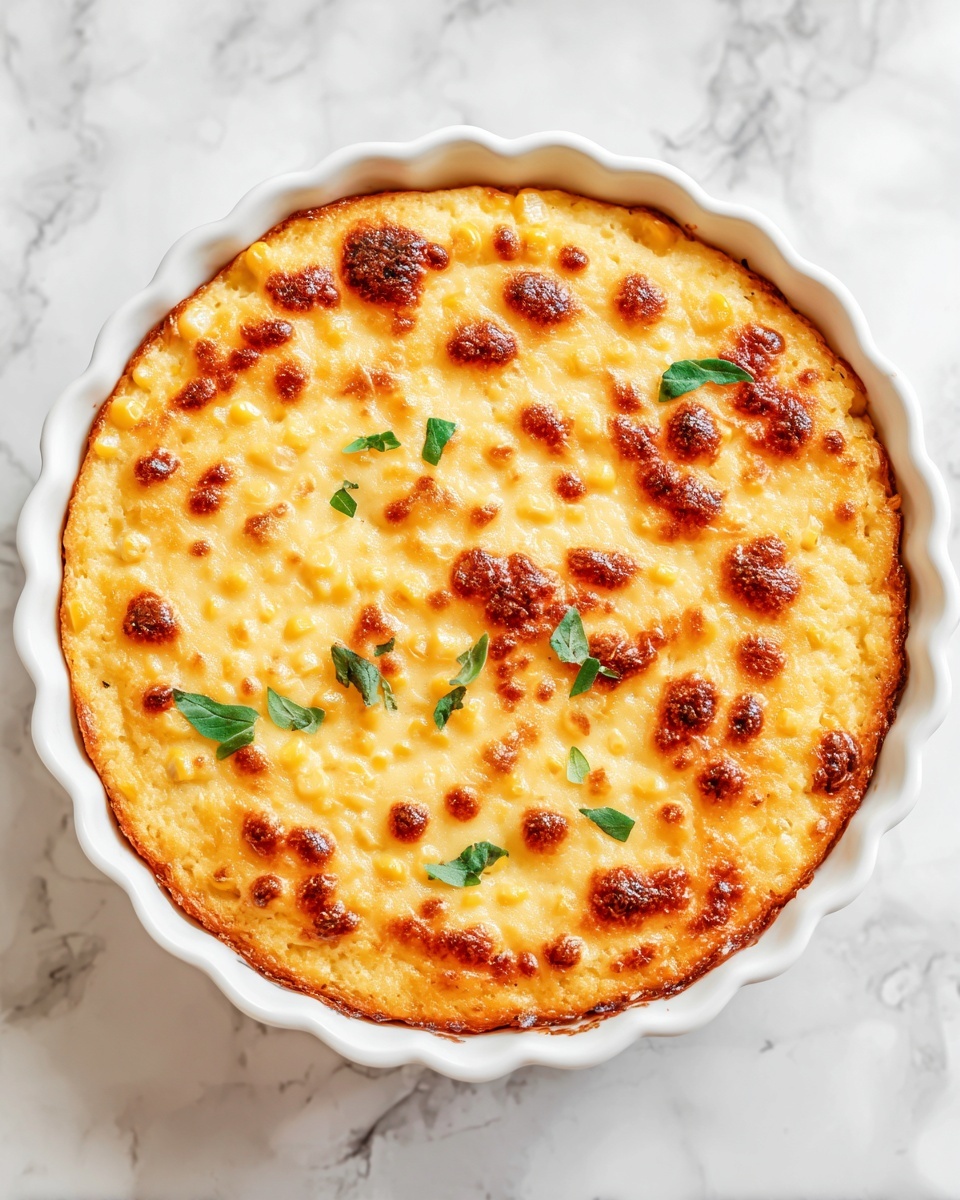 Cheesy Cream Cheese Corn Casserole Recipe - Recipe Image
