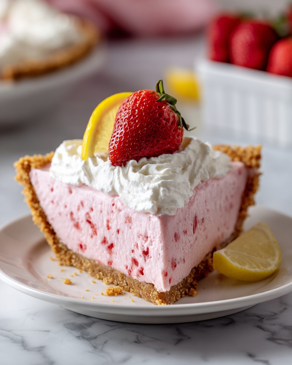 Frozen Strawberry Lemonade Pie Recipe - Recipe Image