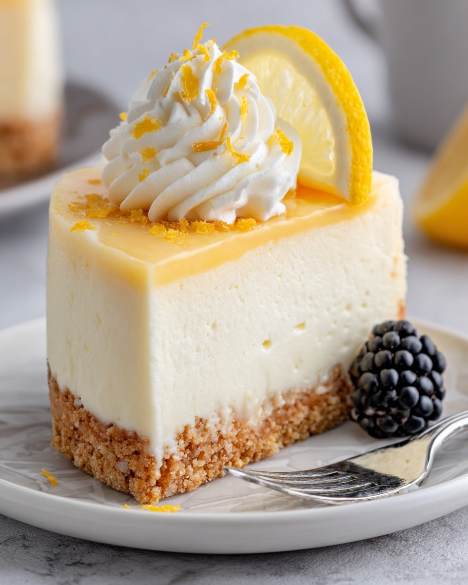 No-Bake Lemon Cheesecake Recipe - Recipe Image