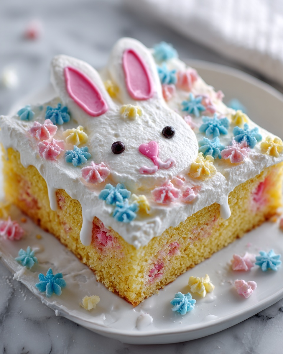 Easter Bunny Poke Cake Recipe - Recipe Image