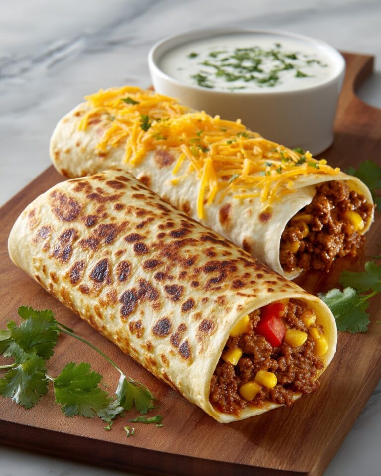 Beef and Cheese Chimichangas Recipe