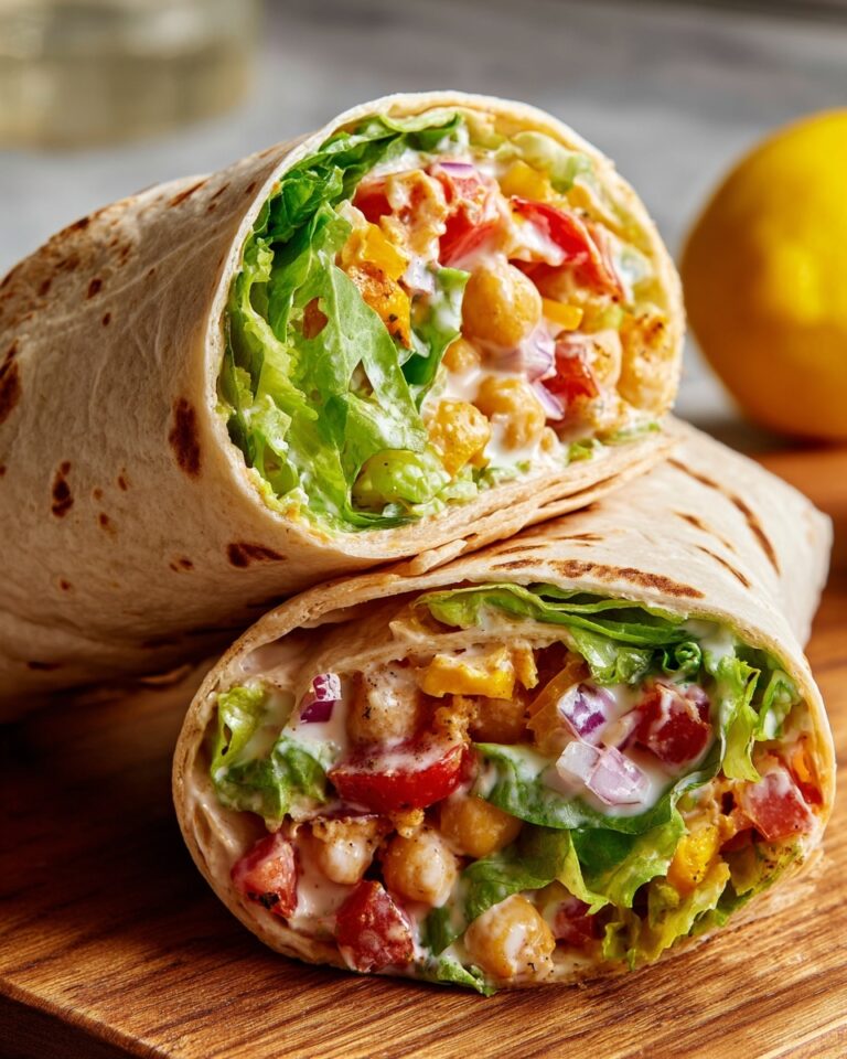 Chickpea Salad Wraps with Lemon Dressing Recipe