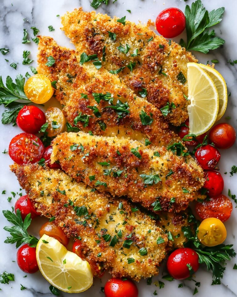 Everything Bagel Panko Crusted Cod with Cherry Tomato Bed Recipe