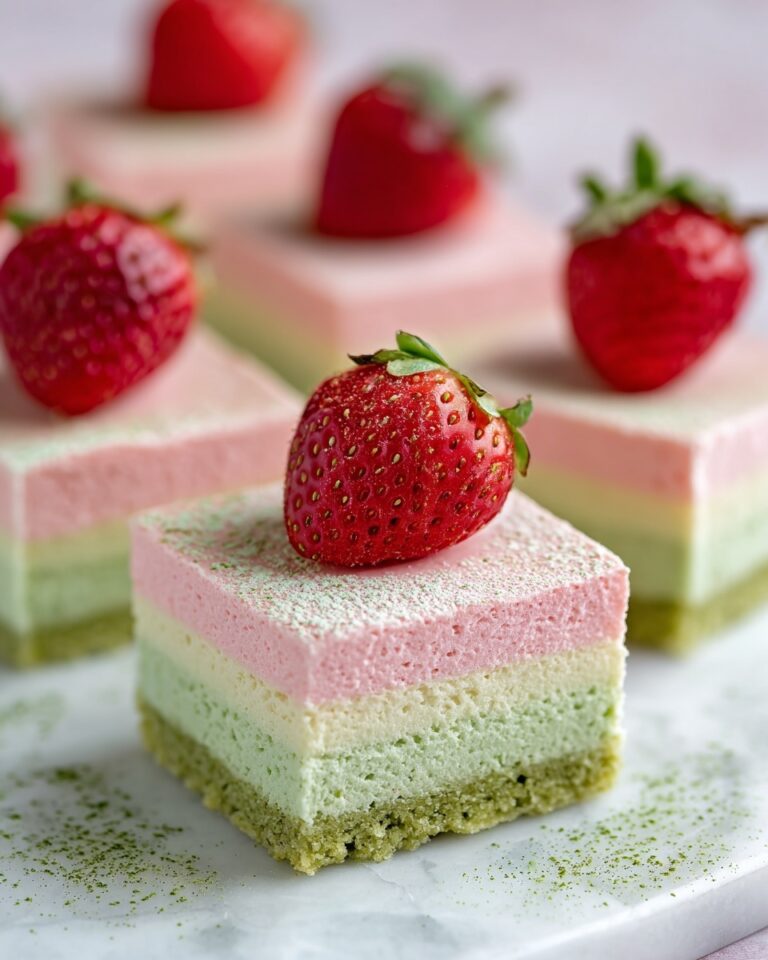 Matcha Strawberry Cream Bars Recipe