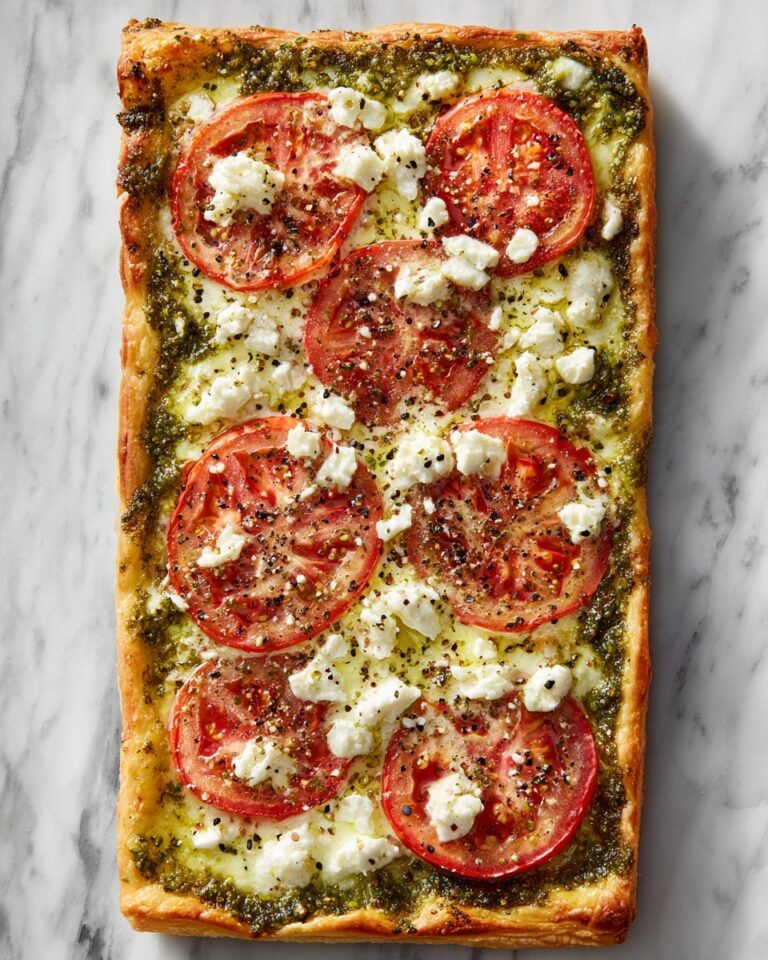 Pesto Caprese Puff Pastry Pizza Recipe