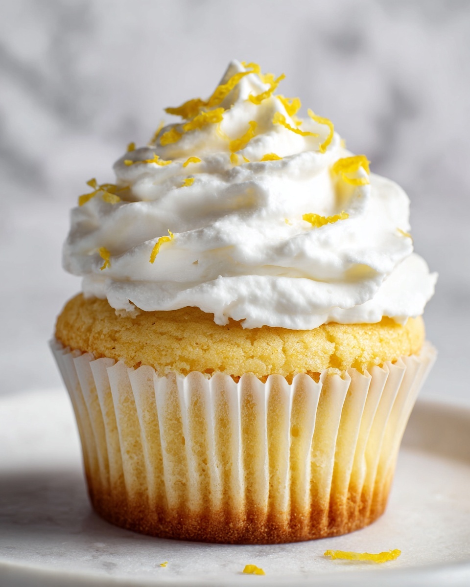 Lemon Muffins with Whipped Cream and Lemon Zest Recipe - Recipe Image