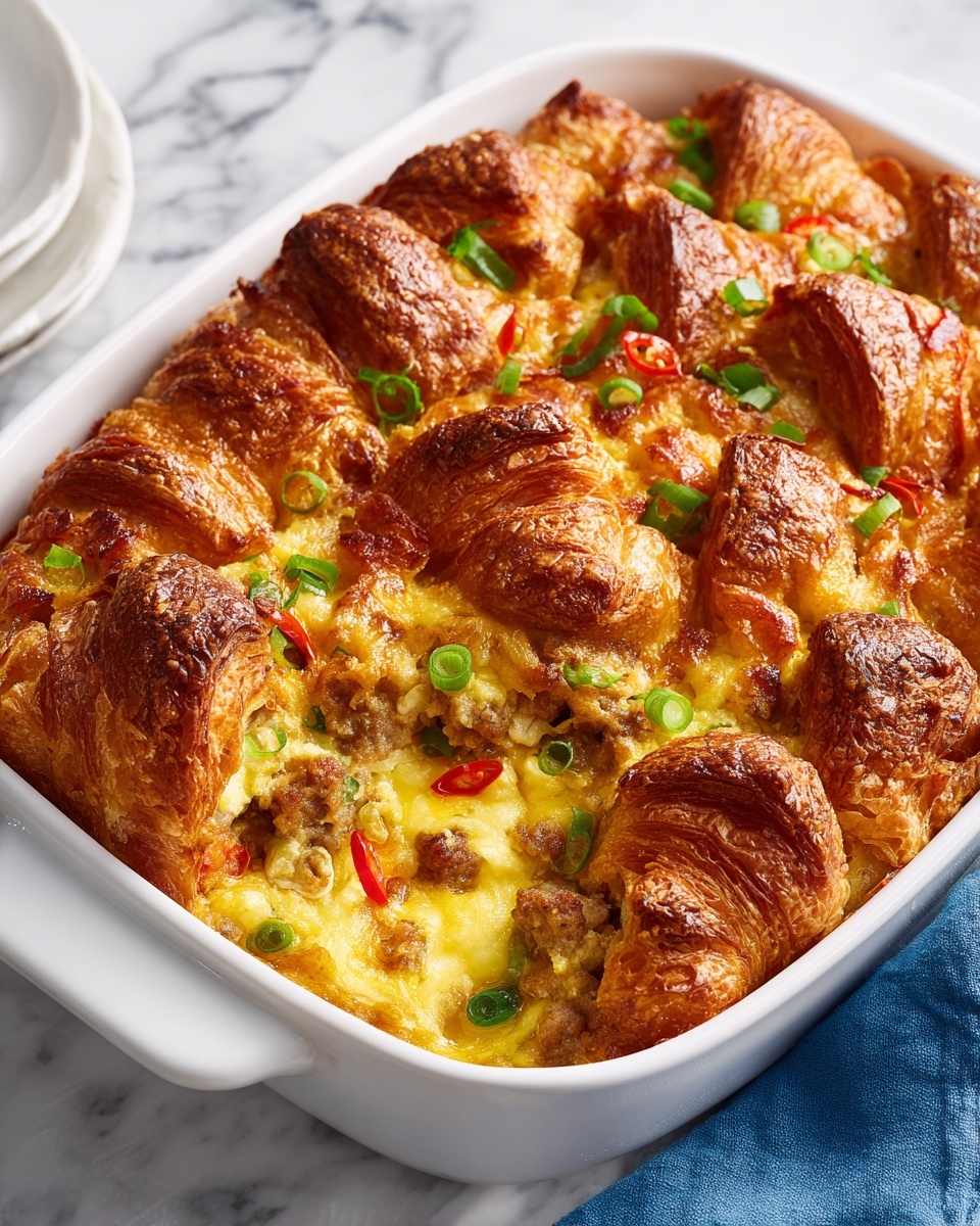 Croissant Breakfast Casserole Recipe - Recipe Image
