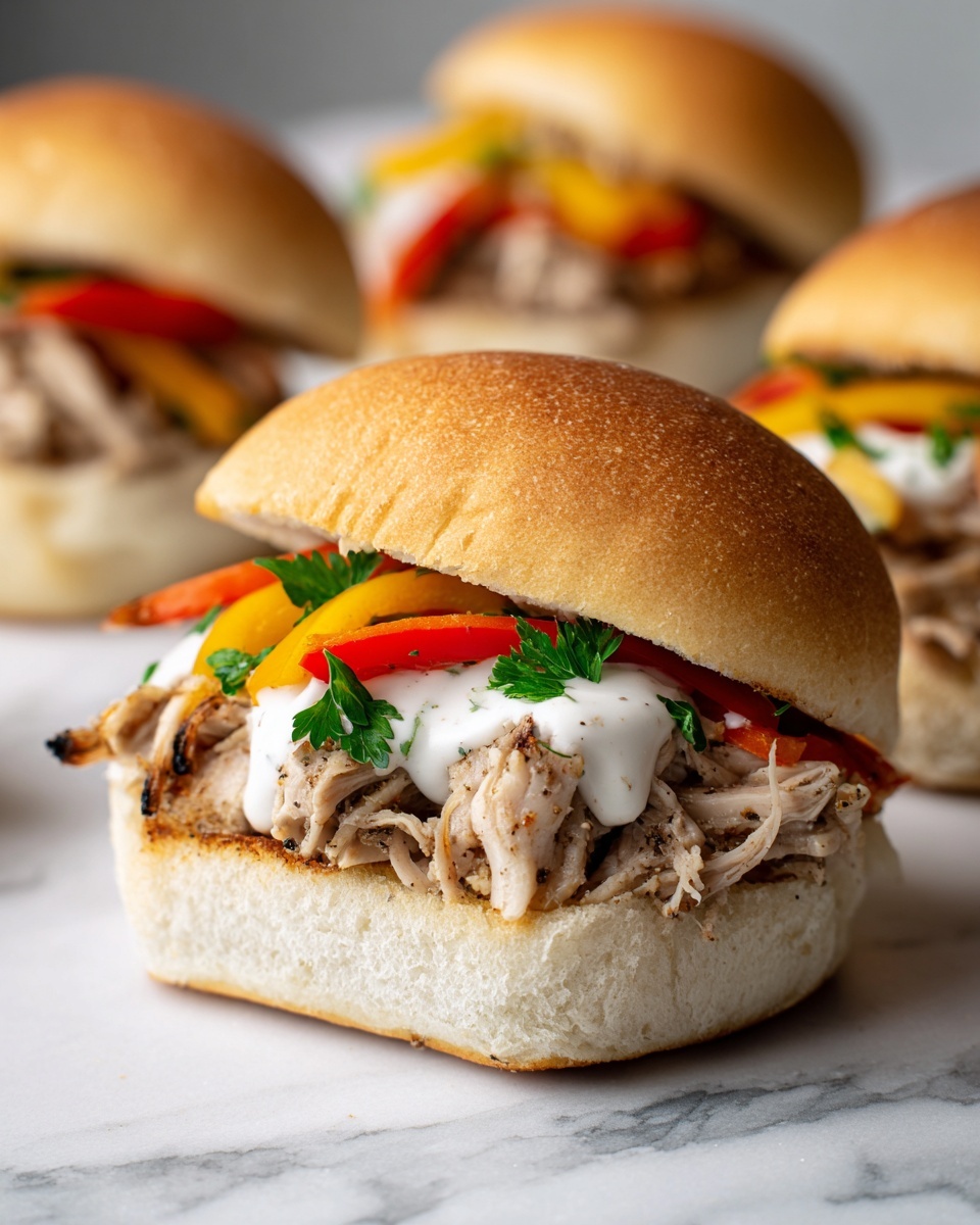 Slow Cooker Chicken Philly Sandwiches Recipe - Recipe Image