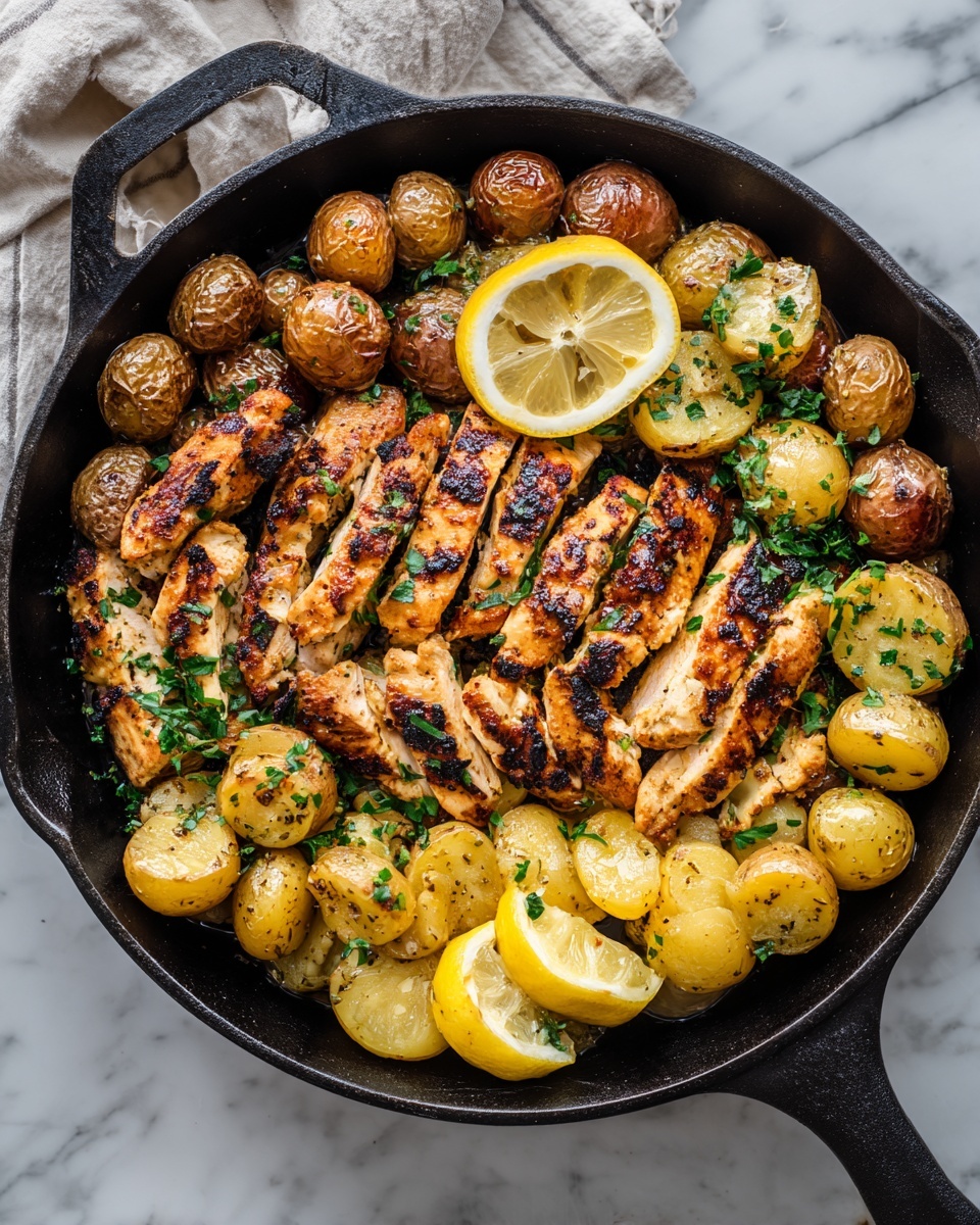 Chicken and Potato Skillet with Honey Soy Marinade Recipe - Recipe Image