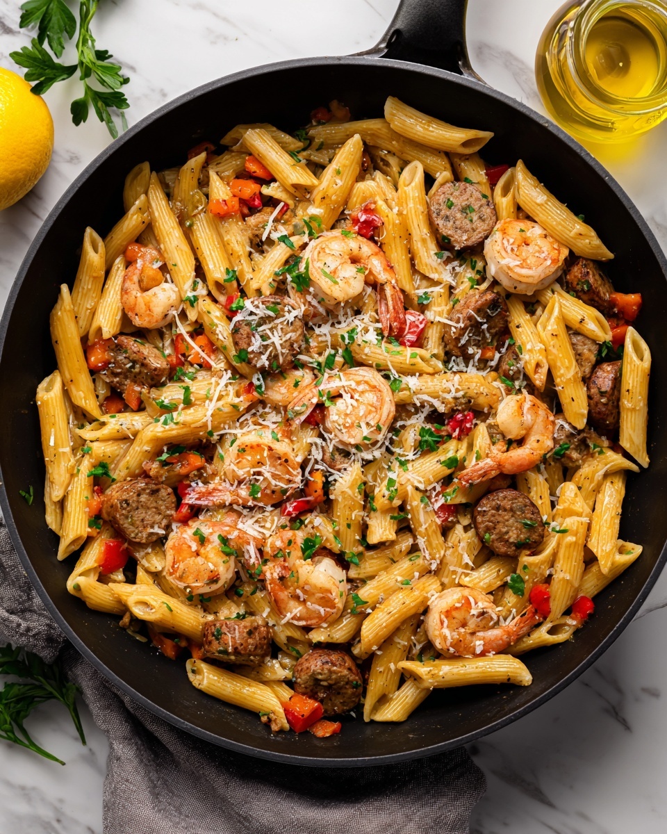 Cajun Shrimp and Sausage Pasta Recipe - Recipe Image