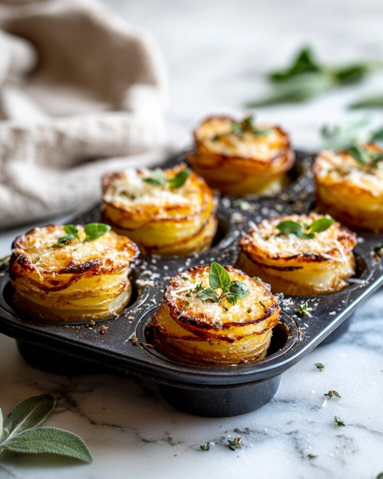 Parmesan Potato Stacks in Muffin Tin Recipe