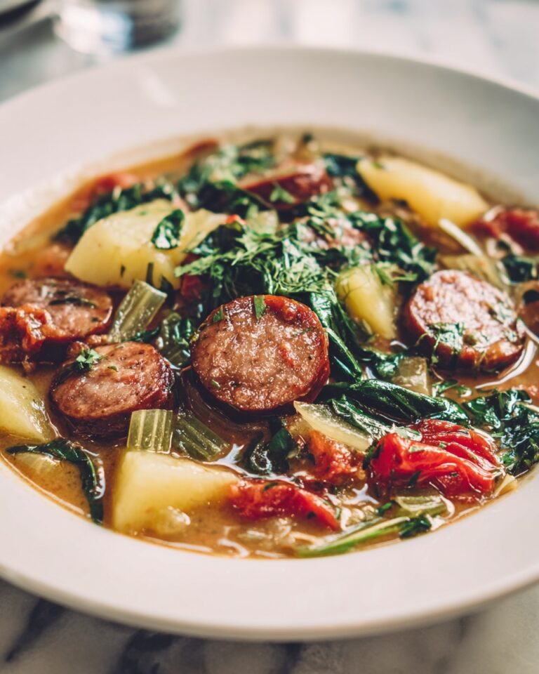 Sausage and Kale Navy Bean Soup Recipe