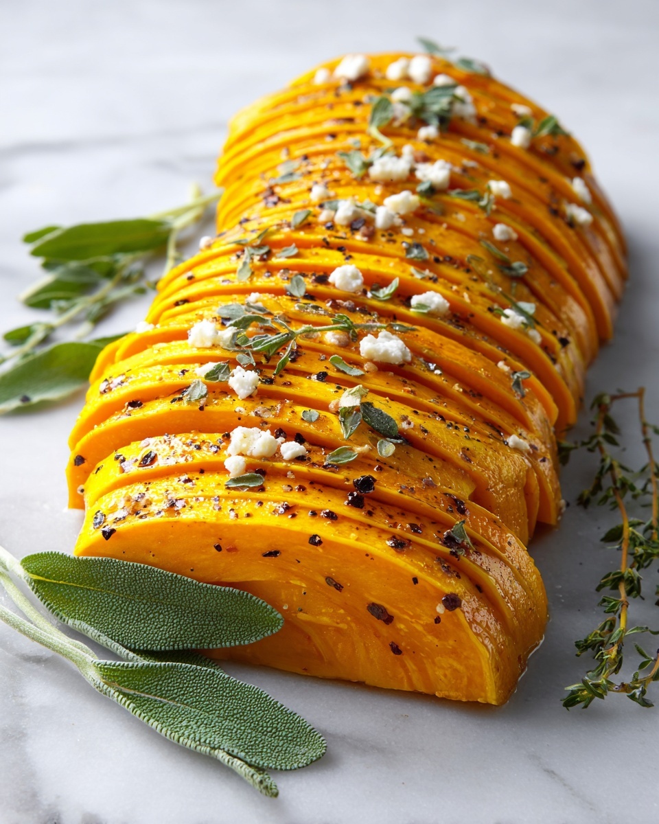 Roasted Hasselback Butternut Squash with Sage Butter Recipe - Recipe Image