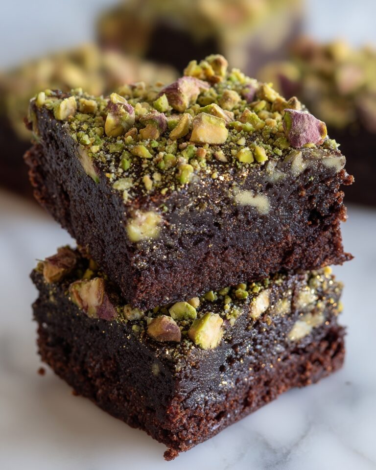 Pistachio Kunafa Brownies Recipe