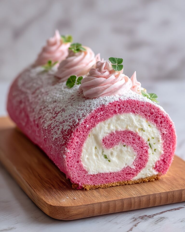 Pink Velvet Roll Cake Recipe