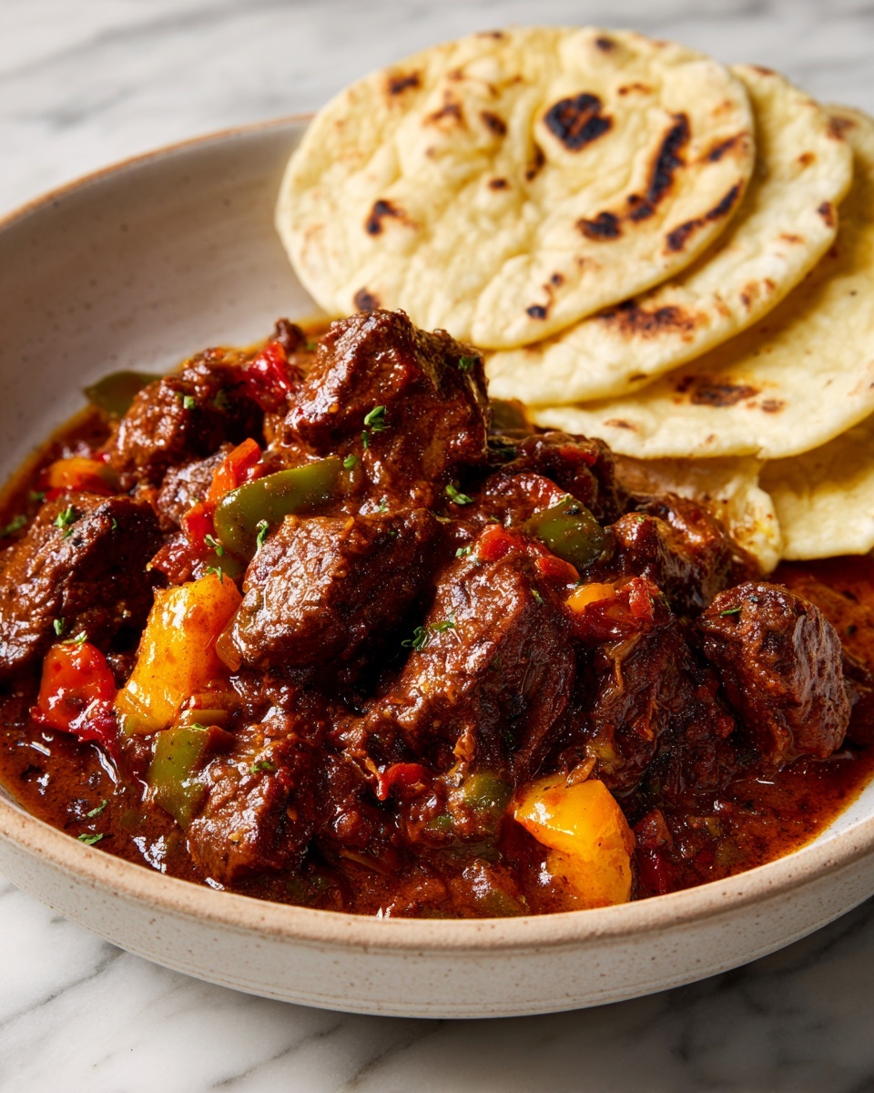 Carne Guisada with Homemade Flour Tortillas Recipe - Recipe Image