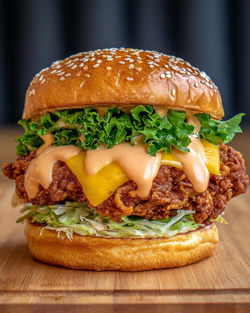 Spicy Crispy Chicken Burger Recipe - Recipe Image