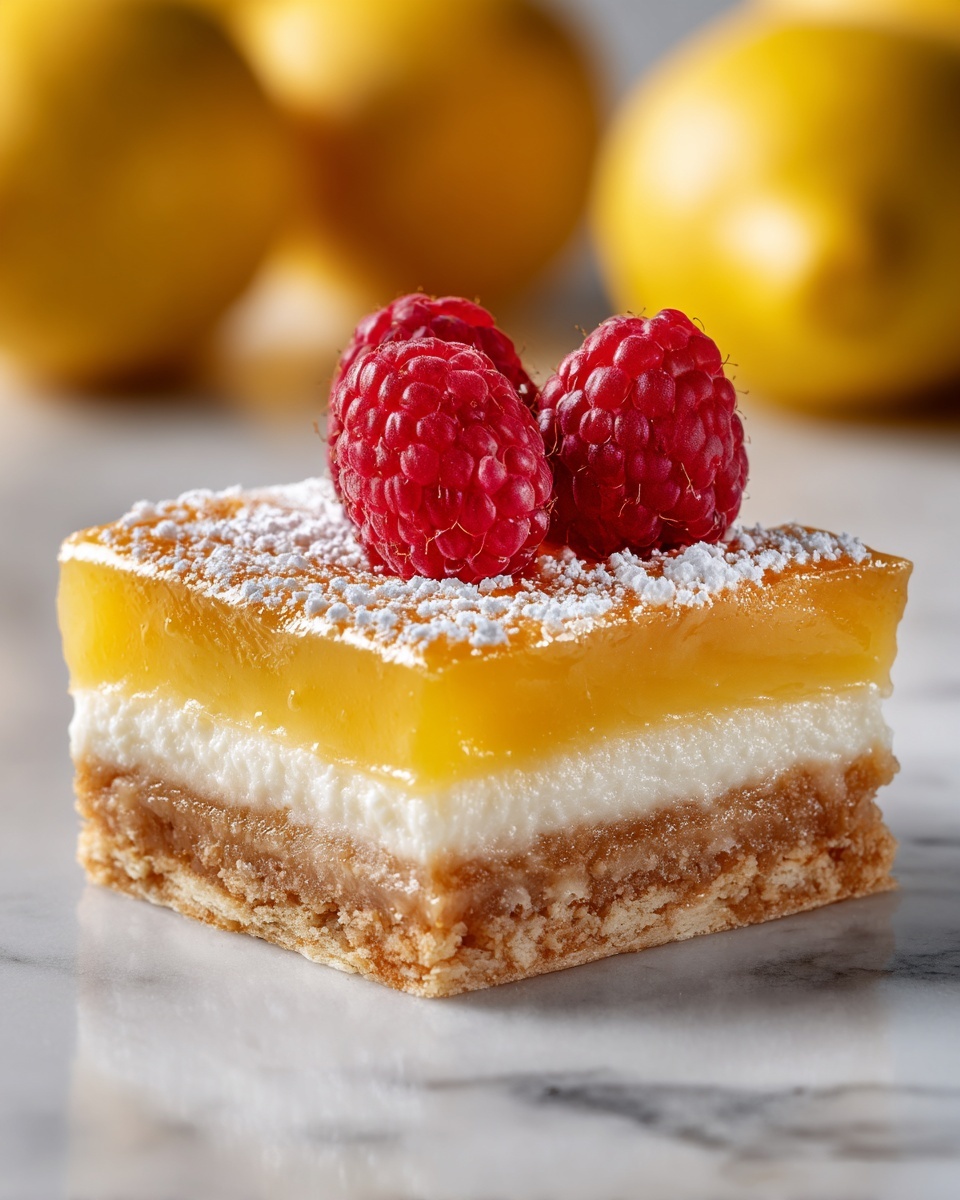 Zesty Lemon Cream Dream Bars Recipe - Recipe Image