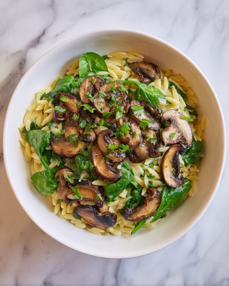 Mushroom and Spinach Orzo Recipe
