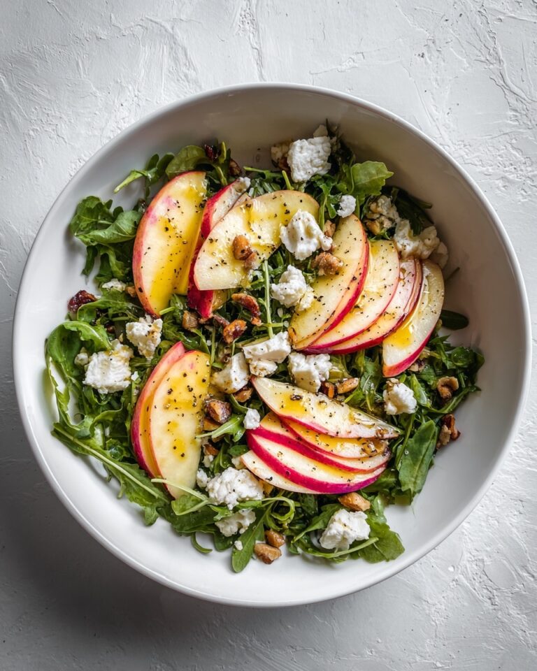 Apple Arugula Salad with Maple Pecans and Goat Cheese Recipe