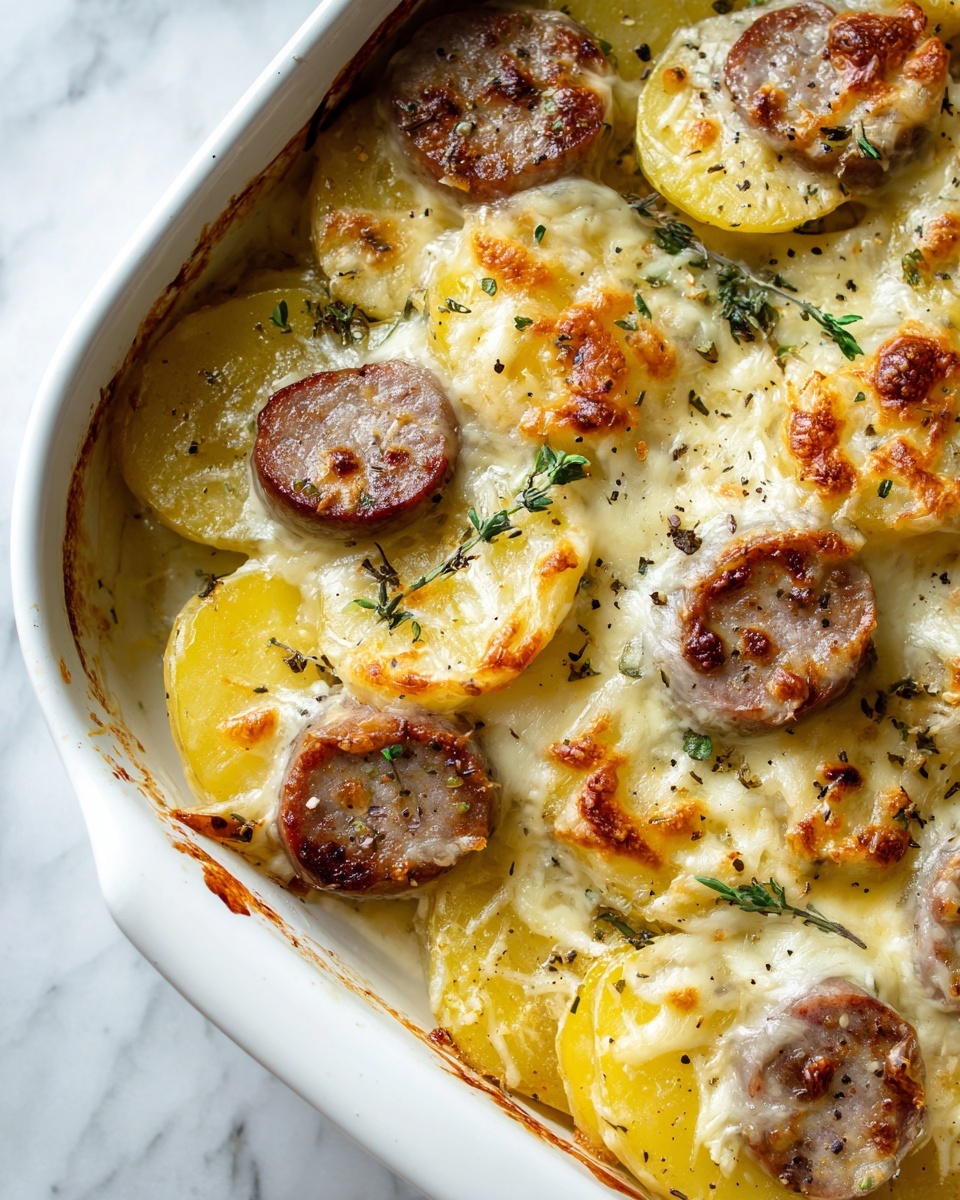Creamy Sausage & Potato Bake Recipe - Recipe Image