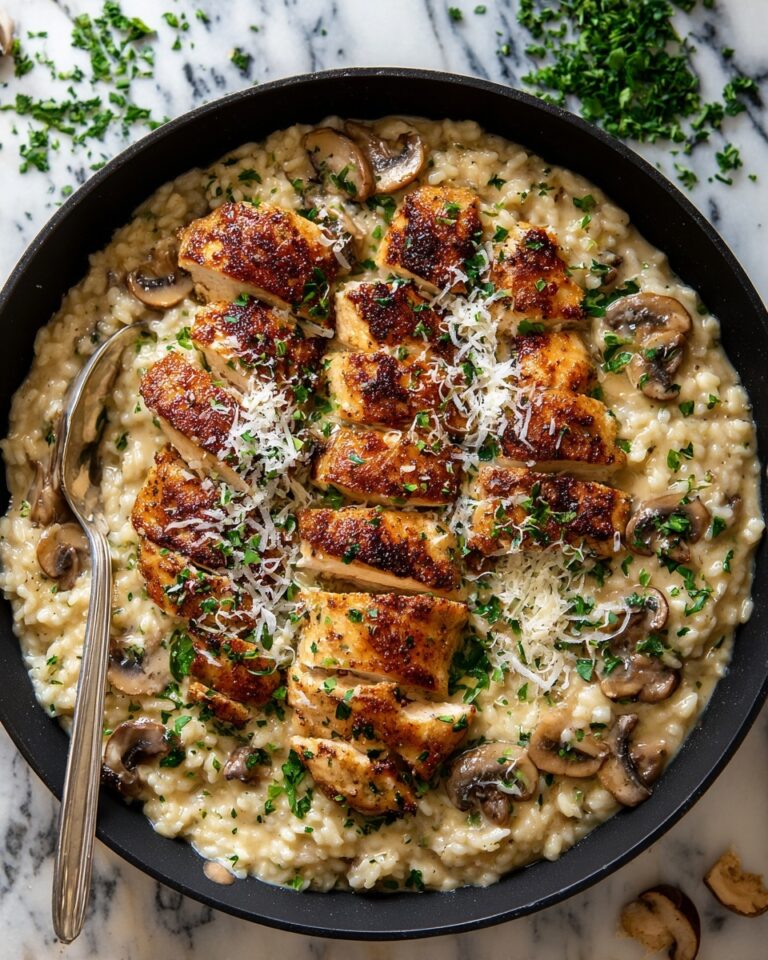 One-Pan Creamy Parmesan Chicken & Rice Recipe
