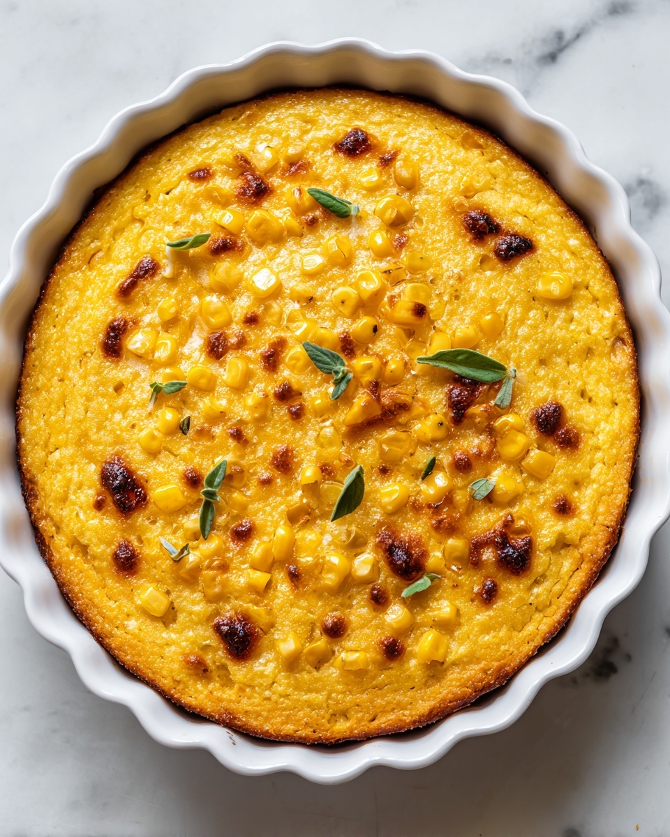 Cheesy Cream Cheese Corn Casserole Recipe - Recipe Image