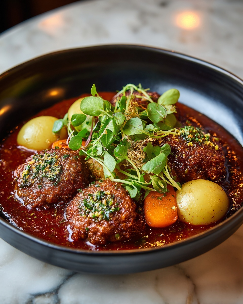 Frying Pan Meatball Hotpot Recipe - Recipe Image