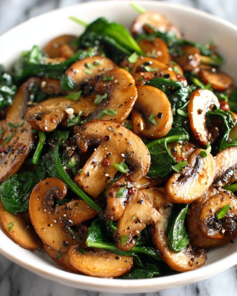 Sautéed Mushrooms with Spinach Recipe