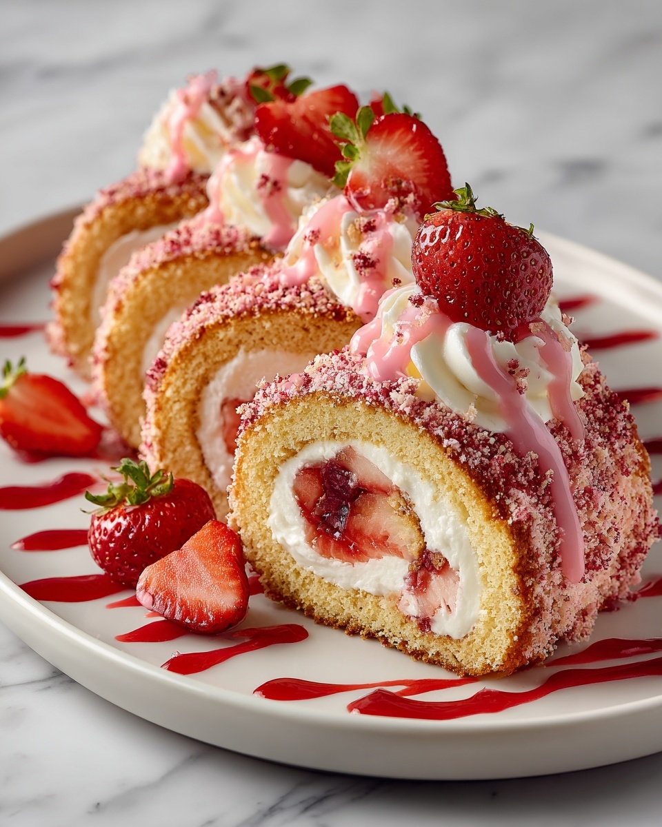 Strawberry Shortcake Sushi Recipe - Recipe Image