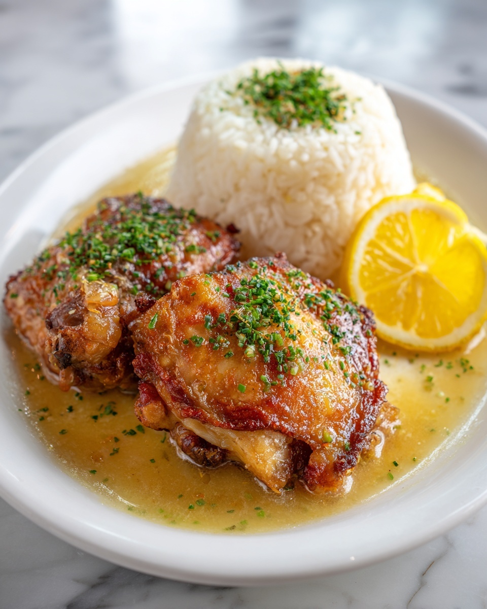 Crockpot Lemon Garlic Chicken Thighs Recipe - Recipe Image