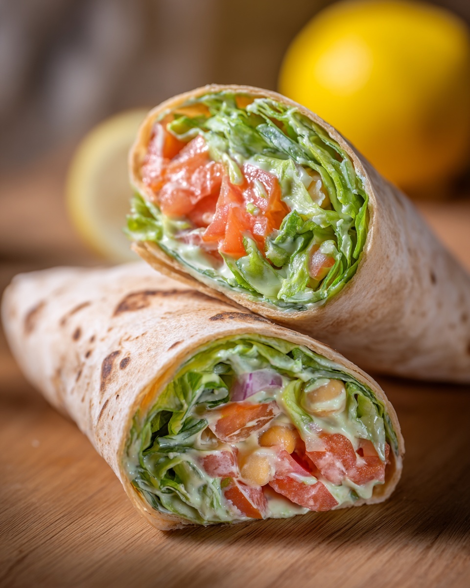 Chickpea Salad Wraps with Lemon Dressing Recipe - Recipe Image