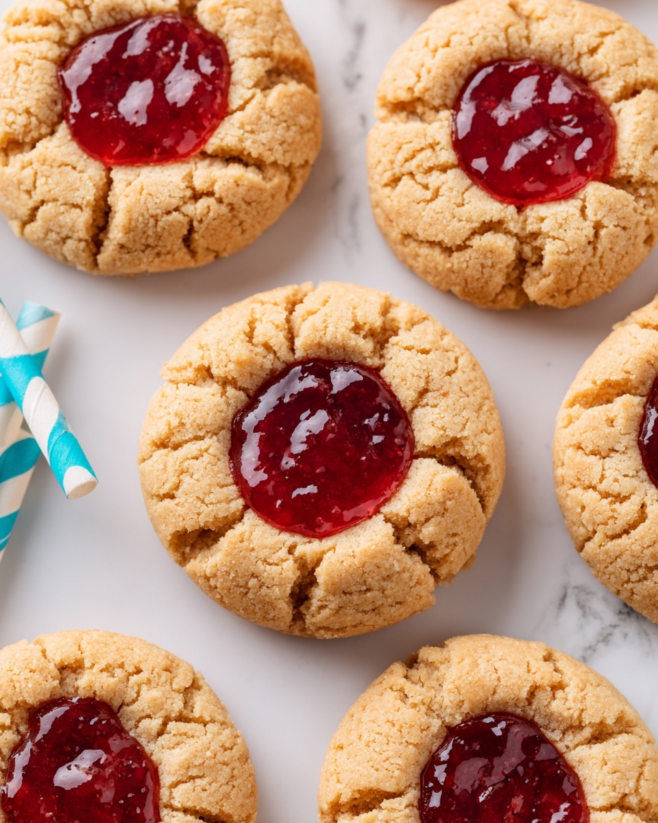 Thumbprint Cookies with Walnuts and Raspberry Jam Recipe - Recipe Image