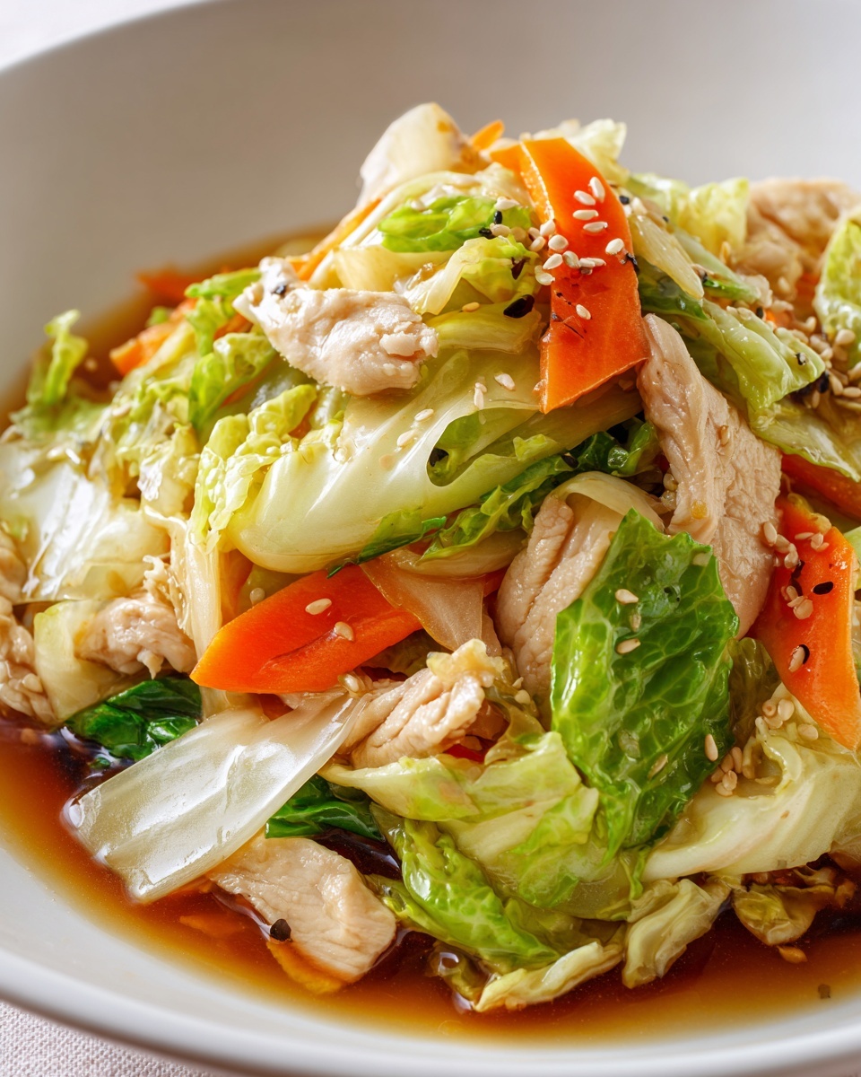 Chinese Chicken Cabbage Stir-Fry Recipe - Recipe Image