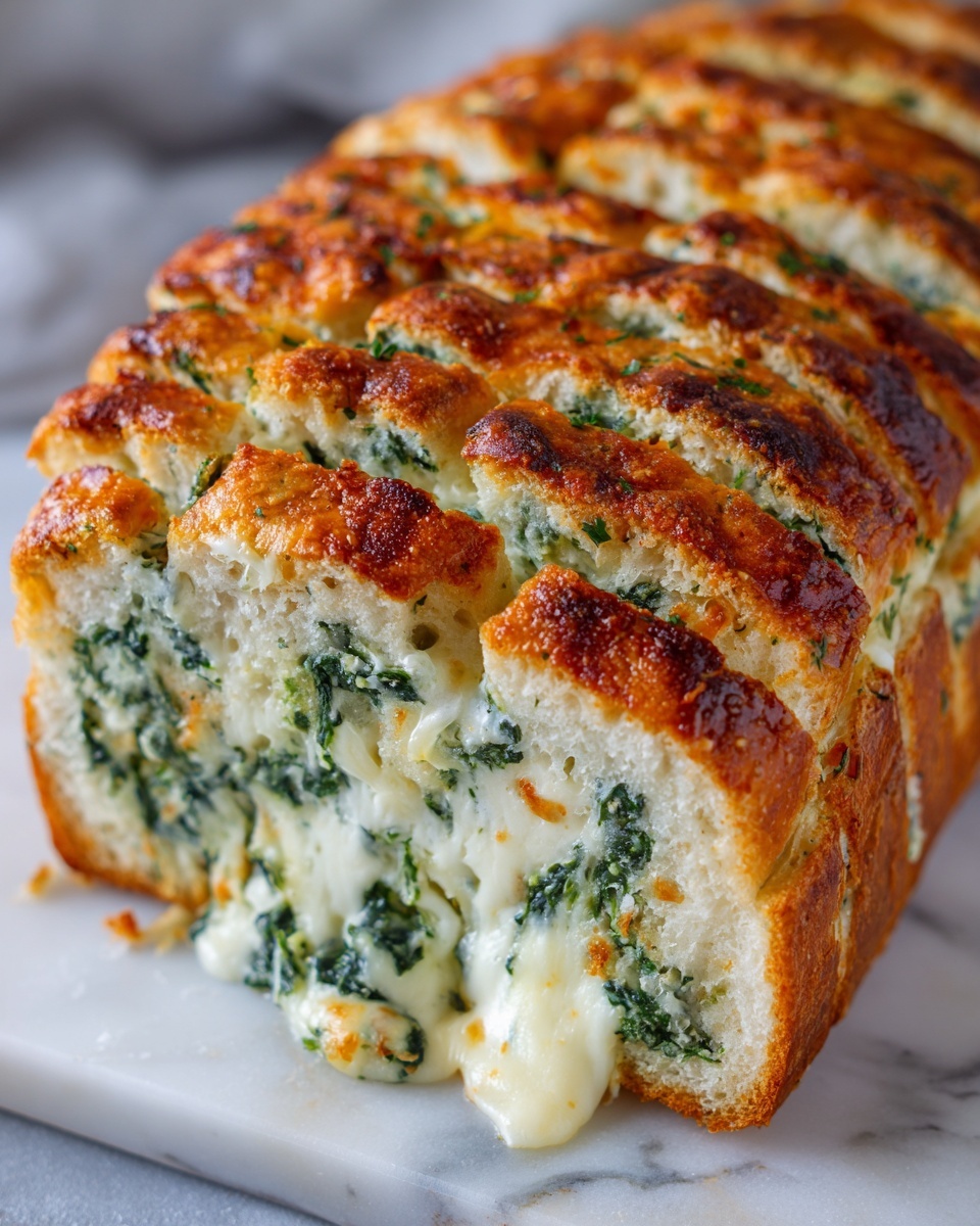 Spinach Artichoke Dip Bread Boat Recipe - Recipe Image