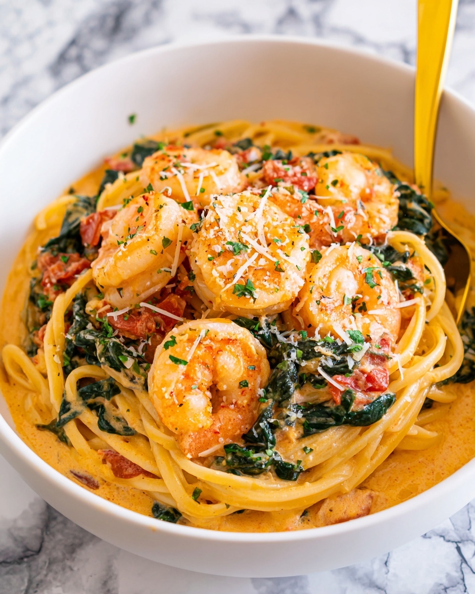 Lightened Creamy Cajun Shrimp Pasta Recipe - Recipe Image