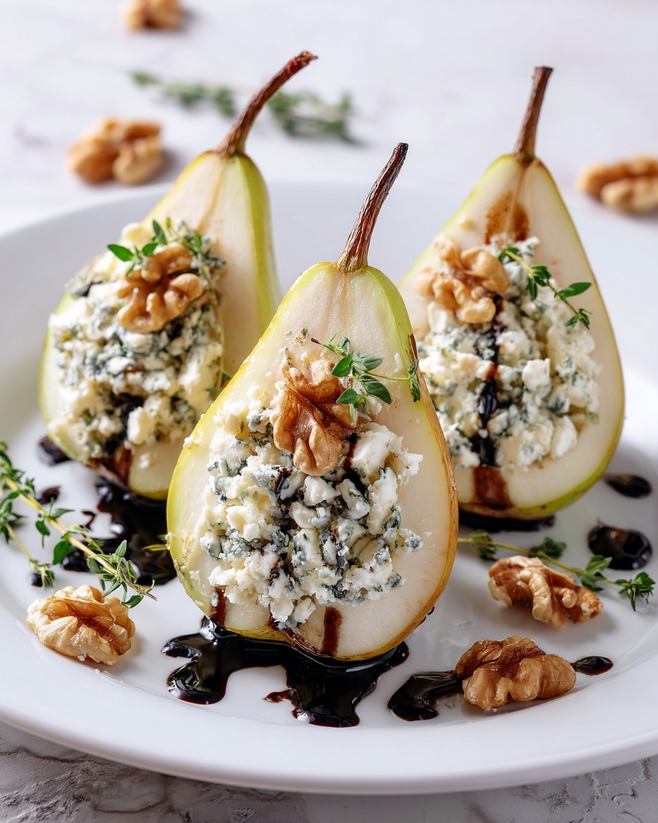 Elegant Blue Cheese Stuffed Pears Recipe - Recipe Image