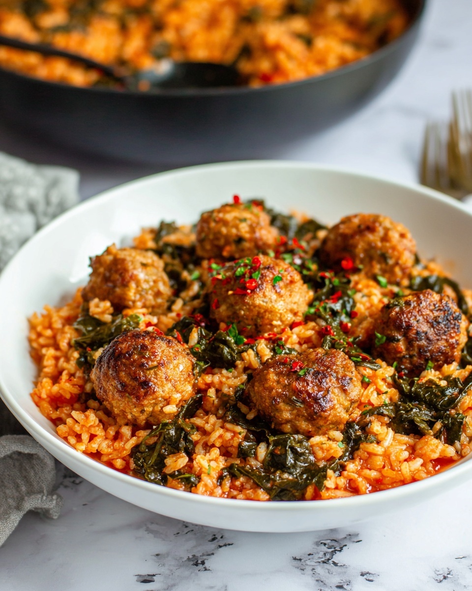 Chicken Meatballs with Risoni in Creamy Tomato Sauce Recipe - Recipe Image