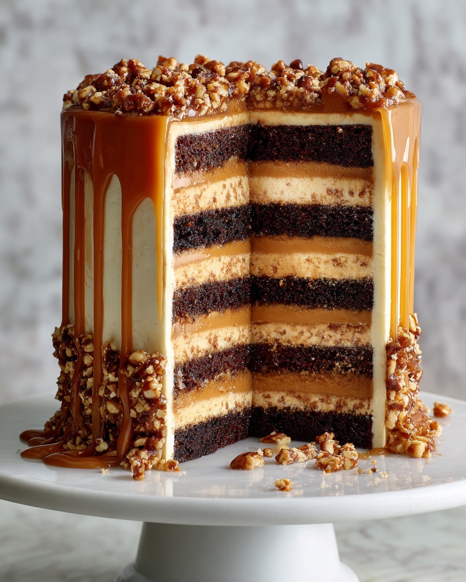 Caramel Toffee Crunch Cake Recipe - Recipe Image
