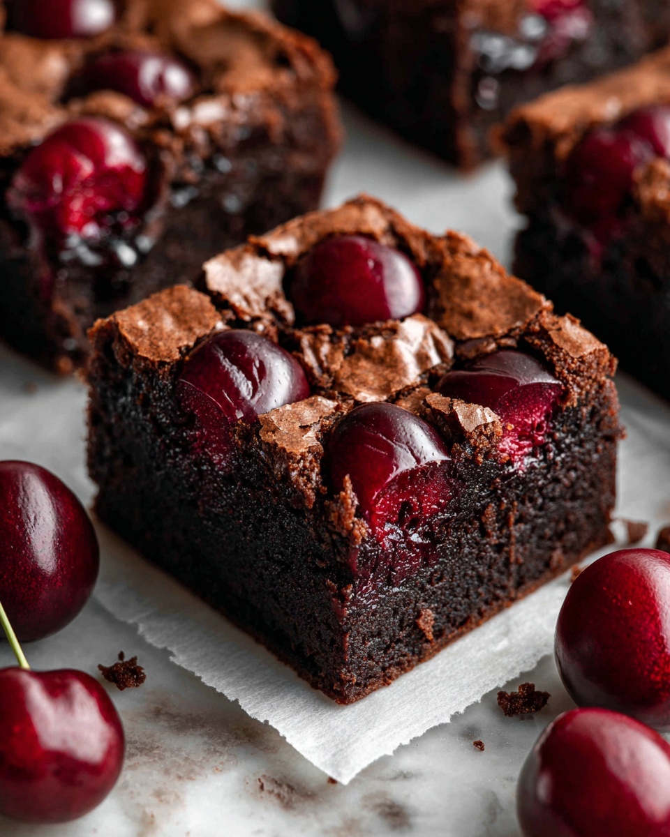 Roasted Chocolate Cherry Brownies Recipe - Recipe Image