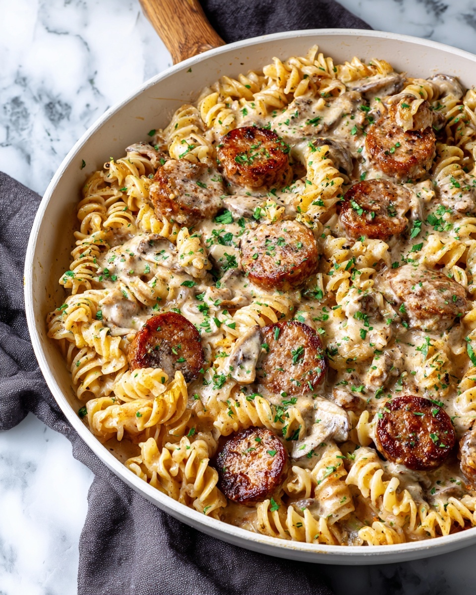 Creamy Smoked Sausage Pasta Recipe - Recipe Image